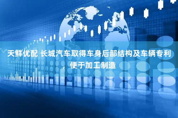 天鲜优配 长城汽车取得车身后部结构及车辆专利，便于加工制造