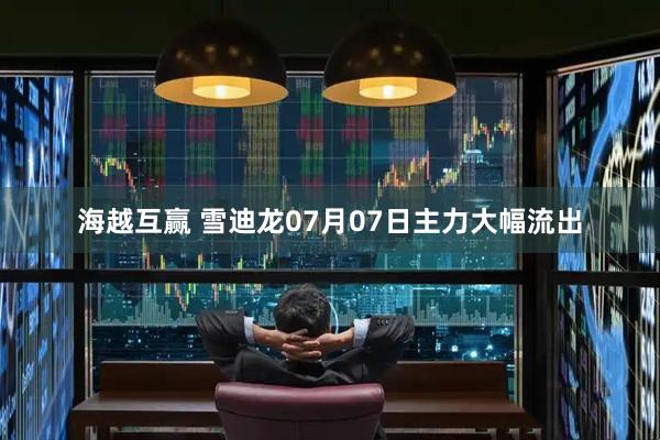 海越互赢 雪迪龙07月07日主力大幅流出