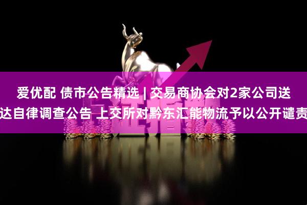 爱优配 债市公告精选 | 交易商协会对2家公司送达自律调查公告 上交所对黔东汇能物流予以公开谴责