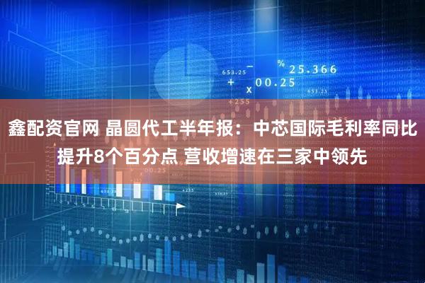 鑫配资官网 晶圆代工半年报：中芯国际毛利率同比提升8个百分点 营收增速在三家中领先