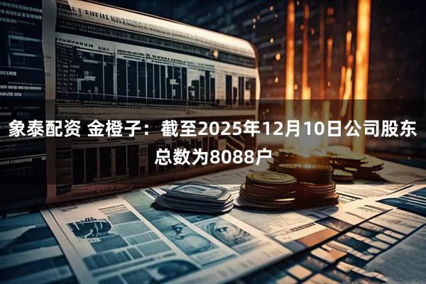 象泰配资 金橙子：截至2025年12月10日公司股东总数为8088户